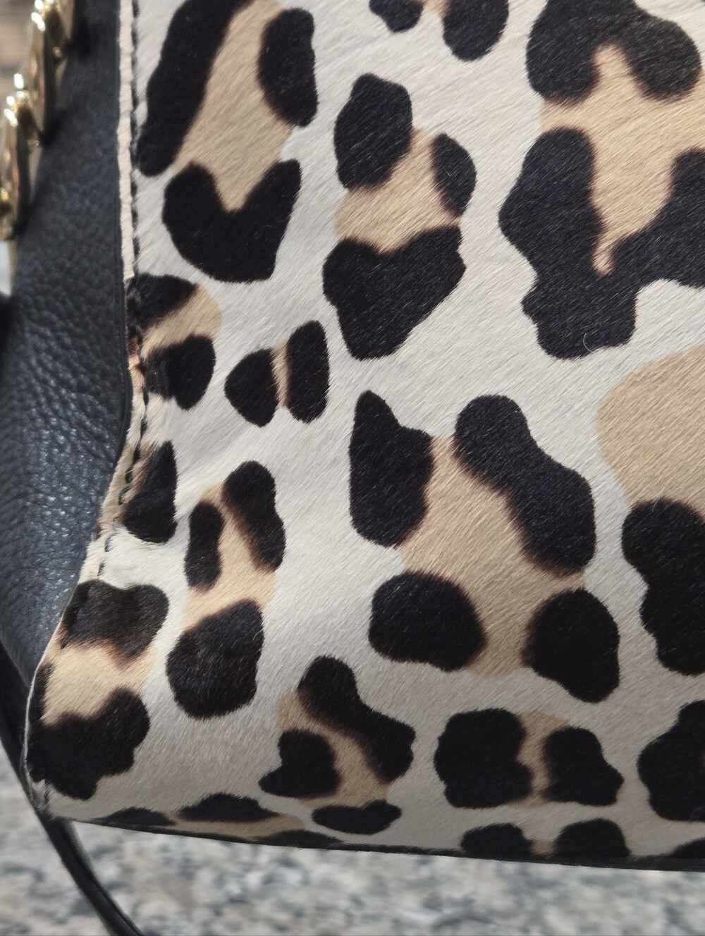 Michael Kors Leopard Calf Hair Hamilton Satchel - Picture 5 of 15